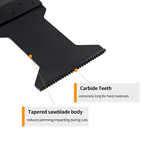 Luckyway 1-Pack Pilating Tool Blade Carbide Multitool Sraw Blade para material duro, metal endurecido, pregos, parafusos e