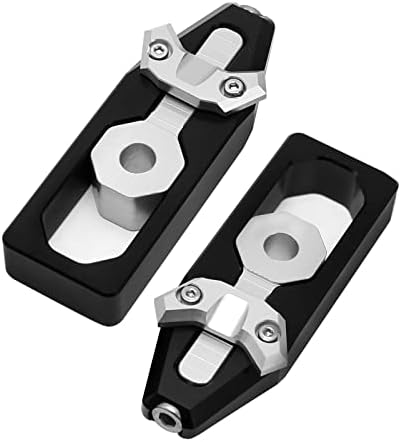 Uoienrt 2 pcs kit de ajustador de eixo de corrente de colheita, ferramenta de ajuste CNC Aluminium Motorcycle Chain Ajodent