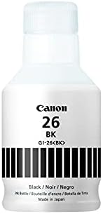 Garrafa de tinta preta Canon Gi-26, compatível com impressoras GX7020 e GX6020 Supertank