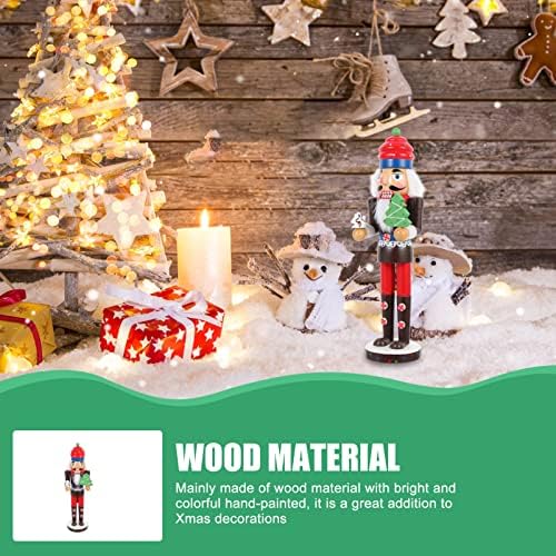 Pretyzoom Stocking Stuffers Figuras de nozes de nutas de Natal Figura de noz de madeira Figura Ornamento Puppet de quebra -noz