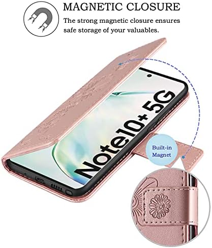 Caixa telefônica da capa da carteira de couro Kazineer para Samsung Galaxy Note 10+ Plus, com slots de suporte para cartão
