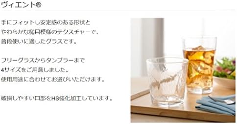 Toyo Sasaki Glass B-19104HS-JAN-P VIDRO FREE VIENTE, MADE no Japão, conjunto de 72, lavadora de louça Safe, 9,5 fl oz