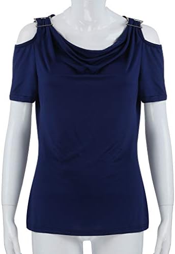 Sorto de pescoço quadrado vintage leve para mulheres Summer Summer Fit Fit Fity Casual Casual T-shirts Gradiente