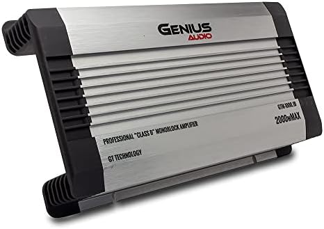 Genius Audio GTM-1000.1D Compacto Compacto de alcance completo amplificador de carro Monoblock 2000 Watts Max Classe