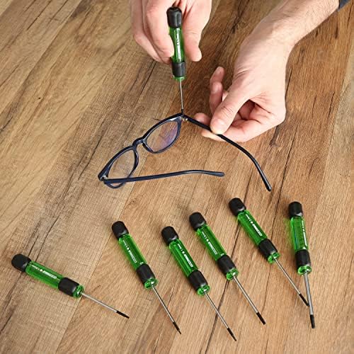 Oemtools 22563 conjunto de driver hexadecimal de precisão de 7 peças, verde e preto, drivers hexadecimais métricos para