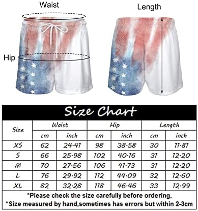 4 de julho shorts para mulheres de verão Casual USA Bandle Bicker Shorts Liew Fit High Wistist
