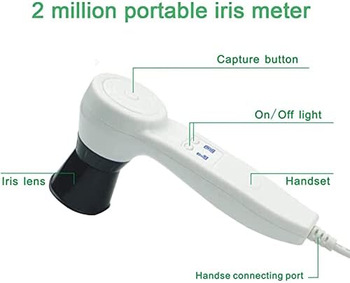 Câmera de Análise de Iris da Zweby, câmera de irisologia do analisador USB, detector de íris de computadores, medidor de íris, lente de elimes de íris, dm980us win xp, win 7, win 8, win 10, versão em inglês e espanhol