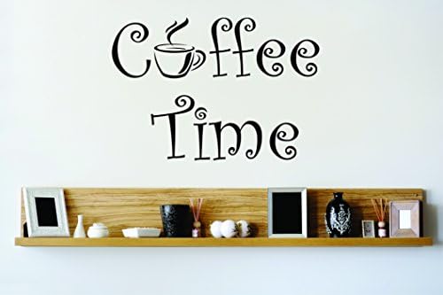 Hora do café: Espresso Mocha cappuccino americano Brew Holiday Gift Decorating Ideas Decalques de parede adesivos - Tamanho: 10 polegadas x 14 polegadas