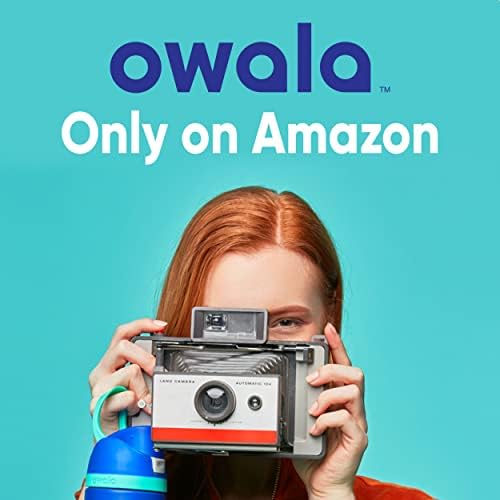 Owala FreeSip Isolled Stainless Steel Water Bottle com palha para esportes e viagens, sem BPA, 40 onças, vermelho/aqua