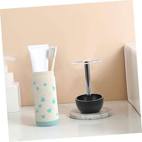 Cabilock Aço inoxidável de dentes escova de dentes elétricos Crega de dente de aço Stando banheiro Razoras Organizador de