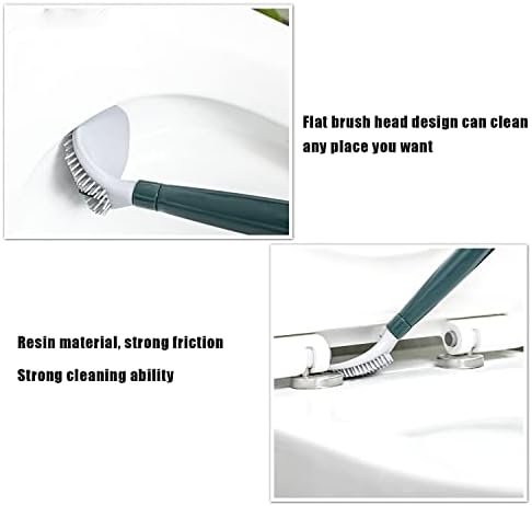 Escovas de vaso sanitário de silicone e suporte de suporte com dispensador de sabão, reabastecimento do kit de limpeza