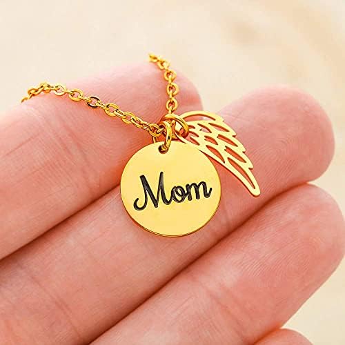 Jóias de cartão de mensagem, colar artesanal - Mom Memorial Perda da Mãe Presente - Em Memória do Colar Mom - Mom Remembrance Colar