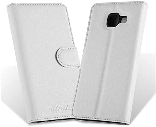Caso Cadorabo Book Compatível com Samsung Galaxy A3 em Branca de Neve - com fechamento magnético, função de suporte e slot