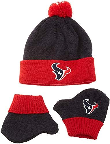 '47 Brand Infant/Toddler Bam Bam Bam 2 -Tone Hat Pom and Glove Gift Combo - NFL Baby Knit Cap/Mittens