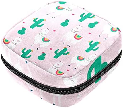 Cactus Rosa Padrão Menstrual Bolsa para a Escola, Tampões Coleta Pouca para Mulheres Meninas, Bolsas de Descarte de Guardanapo