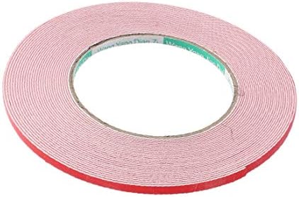 X-Dree 10m 6mm x 1mm de lado duplo lado de esponja de choque duplo à prova de choques de espuma Branco vermelho (10m