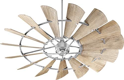 Quorum International Windmill 72 Fan de teto - galvanizado - 97215-9
