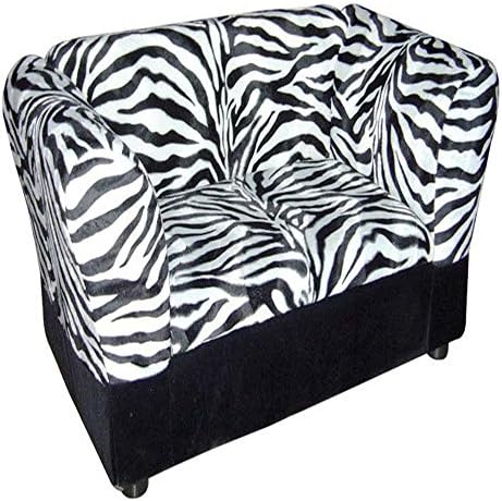 Sofá de animais de estimação com estampa de zebra internacional de minério com armazenamento, 16,75 , branco/preto