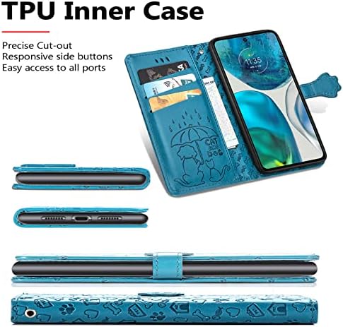 Caixa de telefone da carteira de LeMaxelers para Nokia G400 5G, Nokia G400 5G com o suporte do cartão de kickstand slot flip flip de couro de couro para nokia g400 5g cão de cachorro azul sd sd sd sd sd