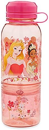 Disney Store Princess Plástico Snack Drink Water Bottle Novo