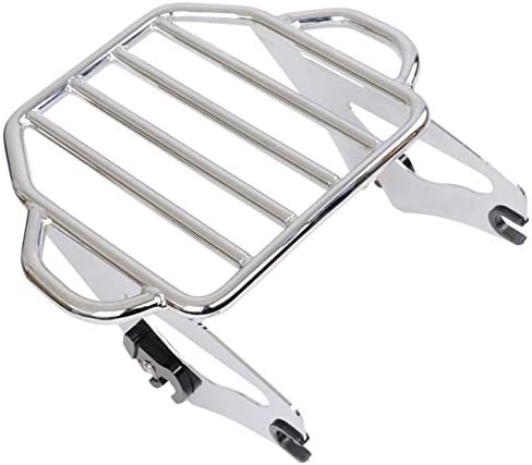 Aufer Chrome destacável Ajustável Tour Up Tour Pak Bagage Rack Compatível para Touring Electra Glide Road King Street Glide Electra