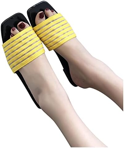 Chinelo de verão para mulheres moda sapatos casuais deslizam chinelos planos ao ar livre de pé de banda de banda de