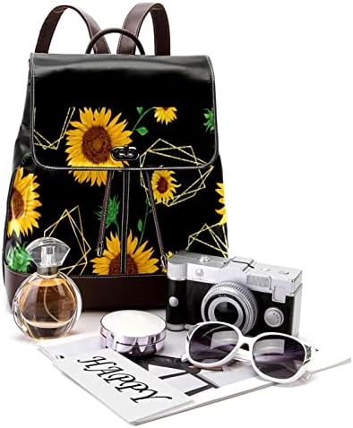 Mochila de viagem VBFOFBV, mochila de laptop para homens, mochila de moda, arte de padrão geométrico de girassol
