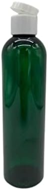 Fazendas naturais 8 oz Garrafas de plástico verde Cosmo -12 Pacote de garrafa vazia Recarregável - BPA Free - Óleos