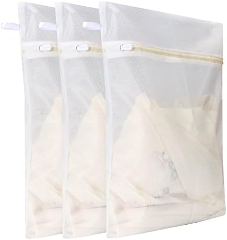 Sacos de lavanderia de malha de pacote Amassmile para delicados, bolsa de roupa para máquina de lavar, 12 x 16 polegadas têm