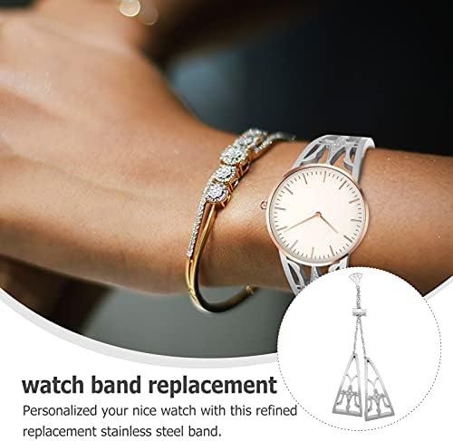 Abaodam Bangle Bangle Watch Straps Women Bracelet Chain Watch Band aço inoxidável Relógio Jóias de pulseira compatível com Galaxy Watc Versa 46mm Silver