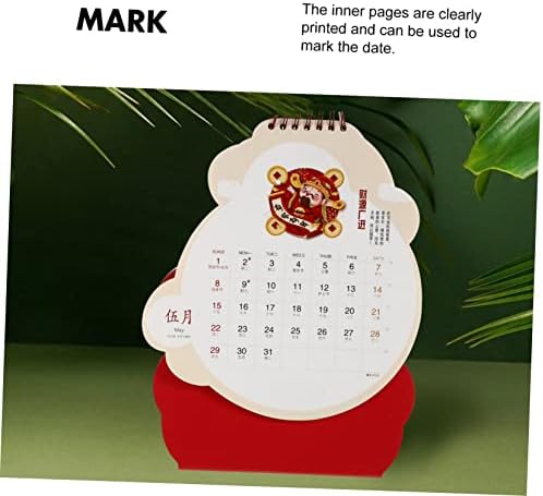 Operitacx 1pc 2022 Ano do Tiger Mini Desk calendário Desk de calandar calendário calendário calendário 2022 Calendário de mesa