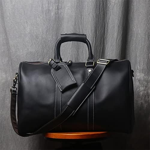 N/A Vintage Men's Mand Bagage Bag Bag Bag de couro genuíno Mensageiro de ombro único de grande capacidade para laptop