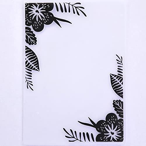 DdouJoy Flowers Folhas de canto de fundo Plasticsing Pastas para fazer cartões de cartão e outros artesanato em papel 3022308