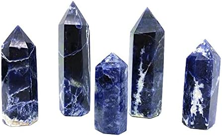 Jóias Marka azul natural Sodalite Gemstone Lápis de Cristal Ponto Cura Towing Gemtone Mineral Mineral Crystal Obelisk