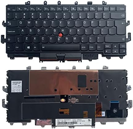 Layout dos EUA de substituição de laptop com luz de fundo com teclado de ponteiro para Lenovo ThinkPad X1 Yoga 1ª geração 20FQ 20FR Black Frame 000PA054 00PA042 NSK-Z80BW SN20H34910 SN20H34951