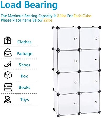 Guarda-roupa do organizador de armazenamento de resina, armário de armário estante modular diy para roupas de quarto brinquedos-d l111 × w47 × h165cm