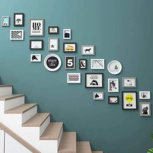 Moldura de costura de escada européia para o corredor do corredor da parede de fundo de fundo simples álbum de fotos do álbum de fotos