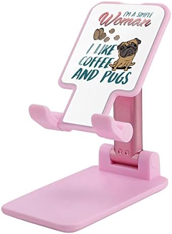 Eu amo café pugs imprimir telefone celular Stand compatível com comprimidos de interruptor iPhone