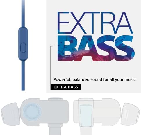 SONY IN-Ear Headphones Dynamic MDR-XB50-L