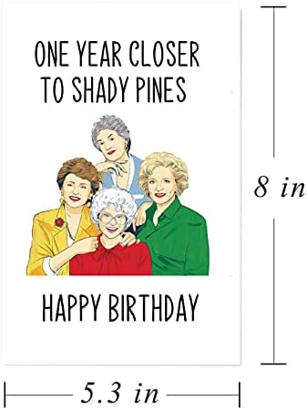 Cartão de aniversário de ouro e meninas, melhor amigo BDAY CART, cartão de aniversário engraçado para mamãe avó, recebendo cartão de