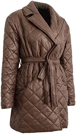 Roupas de inverno para mulheres 2022 Lingge Cotton Jacket Medium Lapel Longo 2022 Street New Coat Fashion Caist Pocket