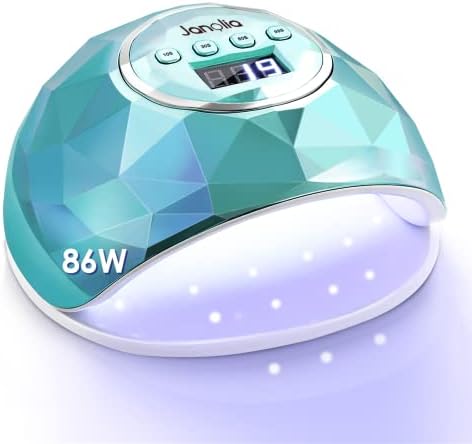 Lâmpada de unhas de Janolia UV, secador de unhas LED de 86W UV com configuração de 4 timer, luz LED UV profissional para esmalte em gel, sensor automático e proteção de excesso de temperatura