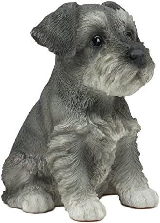 EBROS REALISTA MINIATURA SCHNAUZER PUNLUZE ESTÁTUA 6.5 Cachorro de animal alto