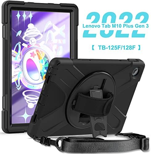 Caixa para tablet PC Caixa de TPU à prova de choque pesada para Lenovo Tab M10 Plus 2022 10.6 polegadas TB-125F/128F, Tampa protetora