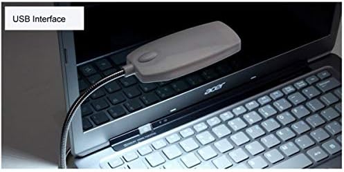 Cozylkx portátil USB 28 LEDS Lâmpada de leitura leve Ultra Bright Bflexible Ajustável para notebook Laptop PC Computador de mesa, branco