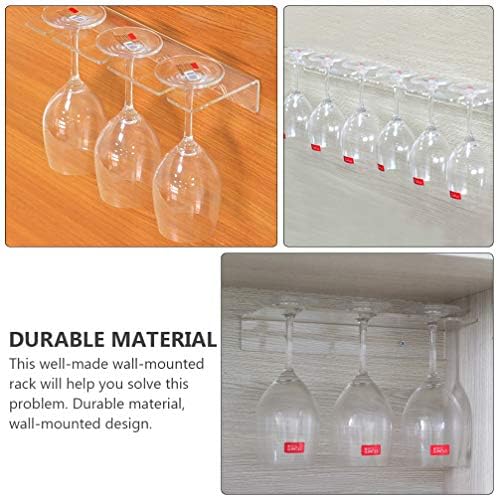 Canecas de café de vidro transparente Cabilock Clear Stemware de parede de acrílico transparente 3 rack de pendura de vidro de caça