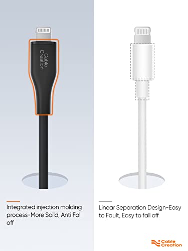 Cablecretion iPhone Charging Cord 6ft, cabo de silicone líquido de um cabo USB para raio [certificado MFI] Compatível