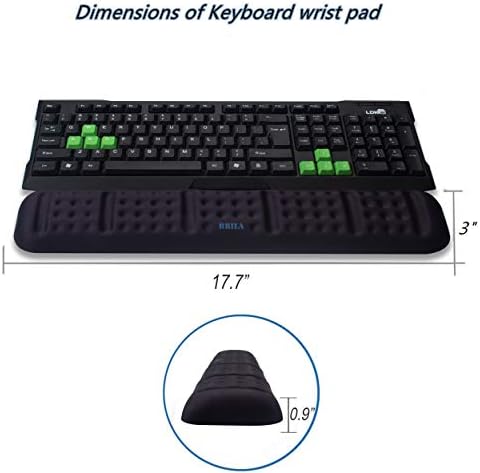 BRila atualizou o teclado ergonômico e o suporte do pulso de mouse suporta conjunto de almofadas de almofada - preenchimento