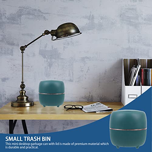 Zerodeko Portátil Mini Mini Tabela Trash lata com tampas de bancada Bin lixo Lixo PAPEL BURSOMENTO Organizador da área de mesa para