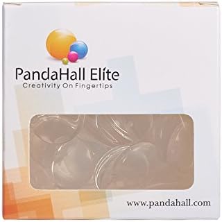 PH Pandahall 20pcs 14mm meio redondo de costas planas Cabocões de cúpula de vidro transparente para joias de artesanato de fotos